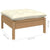 3 Piece Garden Lounge Set with Cushions Solid Wood Pine