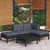 5 Piece Garden Lounge Set with Cushions Black Pinewood