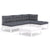 5 Piece Garden Lounge Set with Cushions White Pinewood