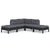 5 Piece Garden Lounge Set with Cushions Black Pinewood