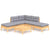6 Piece Garden Lounge Set with Grey Cushions Pinewood