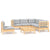 6 Piece Garden Lounge Set with Grey Cushions Pinewood