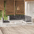 6 Piece Garden Lounge Set with Cushions White Pinewood