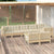 9 Piece Garden Lounge Set with Cream Cushions Solid Pinewood