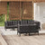 7 Piece Garden Lounge Set with Cushions Black Solid Pinewood
