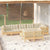 9 Piece Garden Lounge Set with Cream Cushions Solid Pinewood