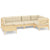 6 Piece Garden Lounge Set with Cream Cushions Solid Pinewood