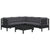 6 Piece Garden Lounge Set with Cushions Black Solid Pinewood
