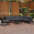 8 Piece Garden Lounge Set with Cushions Black Solid Pinewood