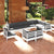 11 Piece Garden Lounge Set with Cushions White Solid Pinewood