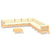 10 Piece Garden Lounge Set with Cream Cushions Solid Pinewood