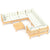 9 Piece Garden Lounge Set with Cream Cushions Pinewood