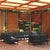 11 Piece Garden Lounge Set with Cushions Black Solid Pinewood