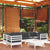 7 Piece Garden Lounge Set with Cushions White Pinewood