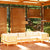 7 Piece Garden Lounge Set with Cream Cushions Pinewood