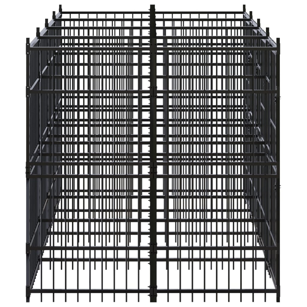Outdoor Dog Kennel Steel 7.37 m²