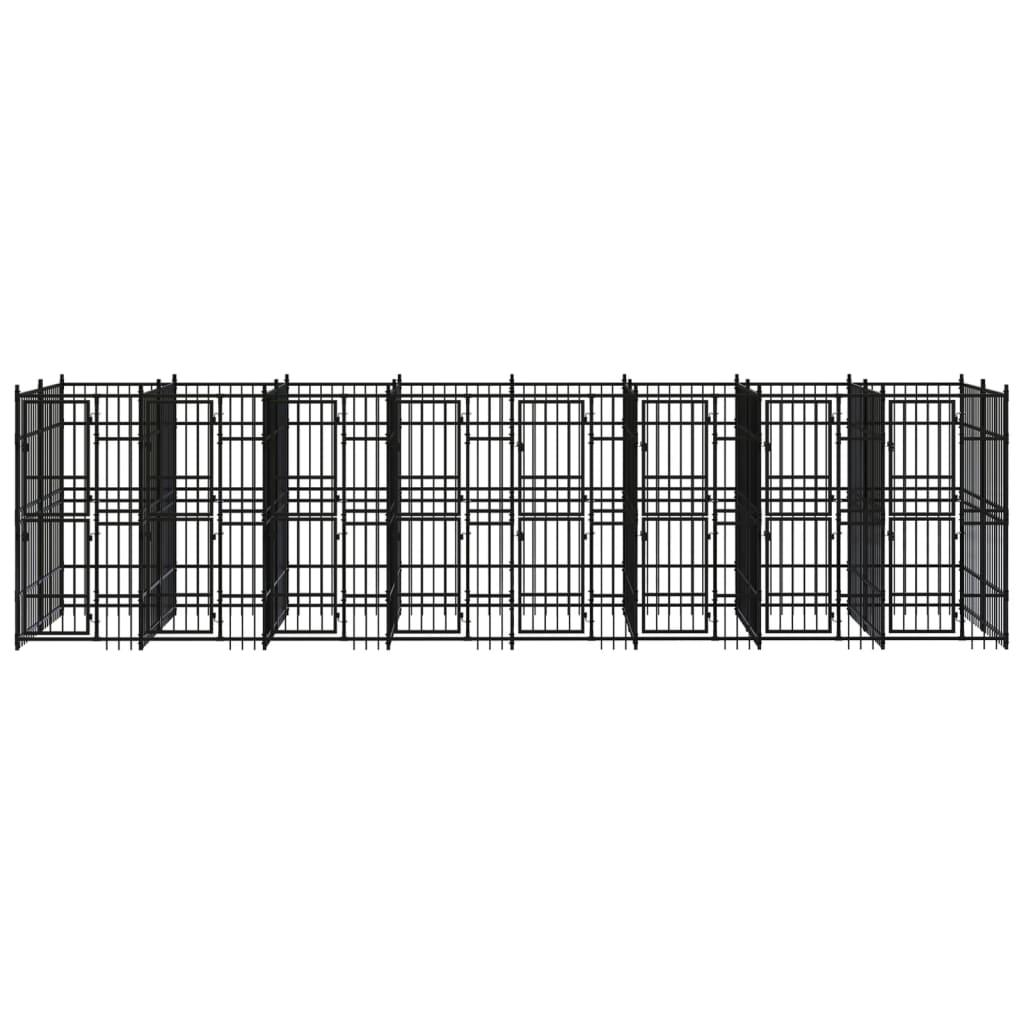 Outdoor Dog Kennel Steel 14.75 m²