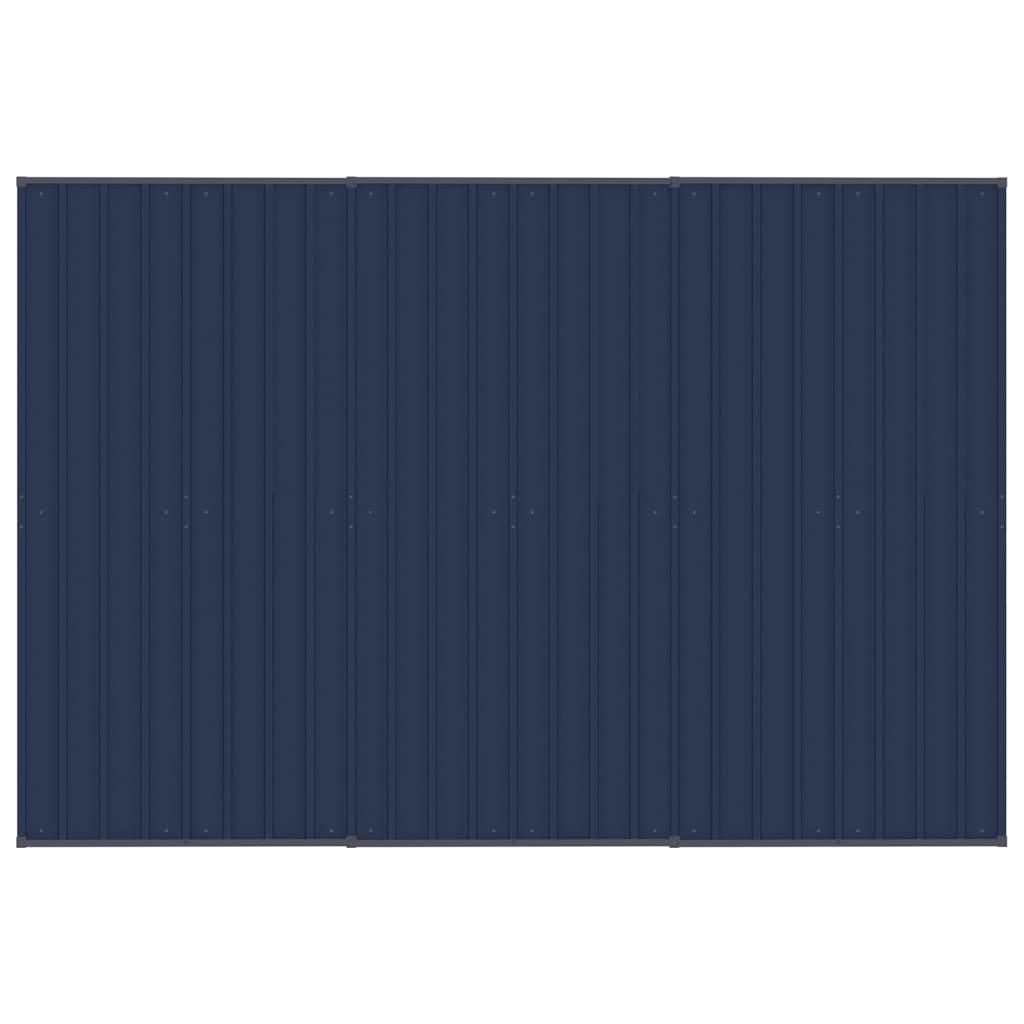 Outdoor Dog Kennel with Roof Steel 5.53 m²