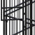 Outdoor Dog Kennel with Roof Steel 5.53 m²
