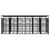 Outdoor Dog Kennel with Roof Steel 11.06 m²