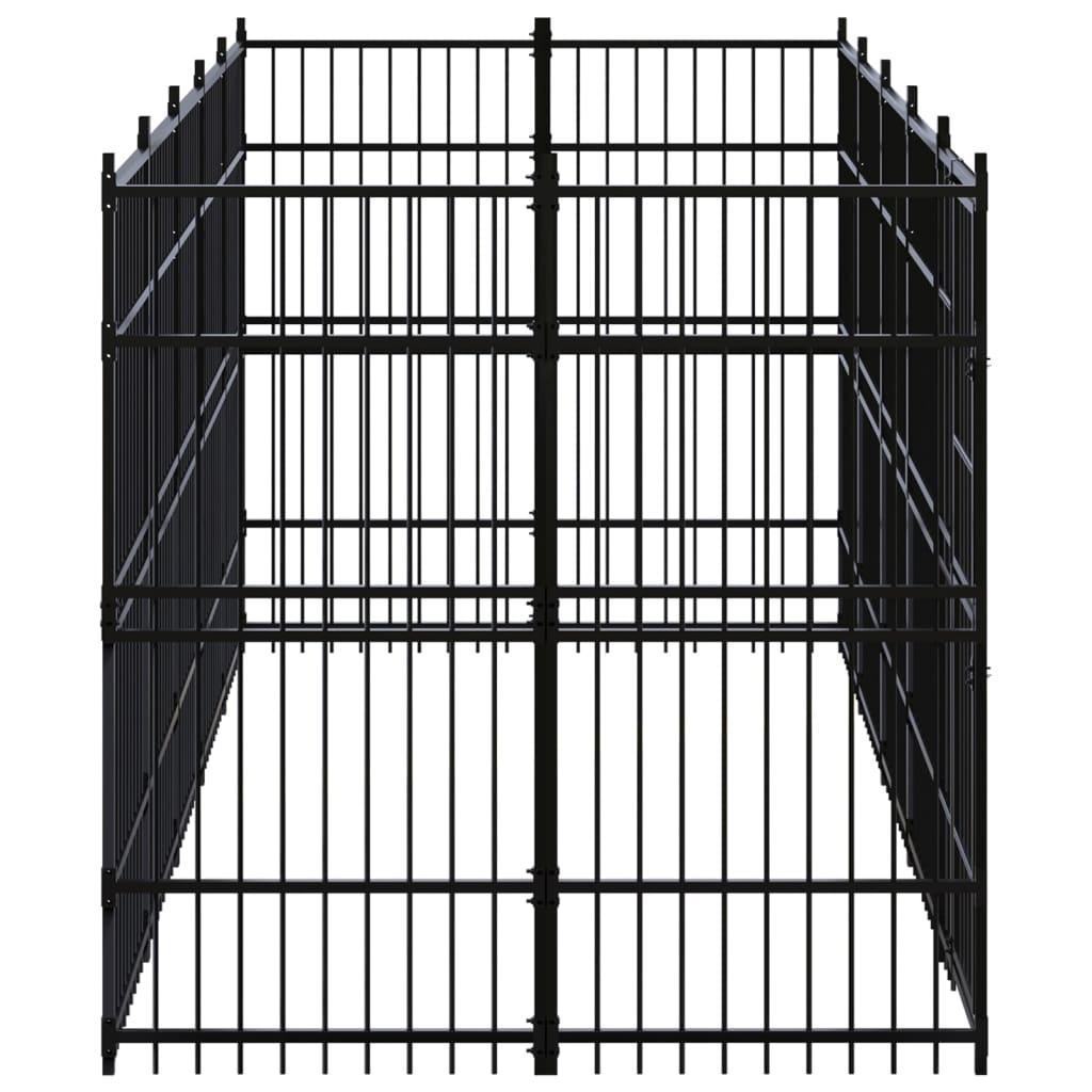 Outdoor Dog Kennel Steel 9.22 m²