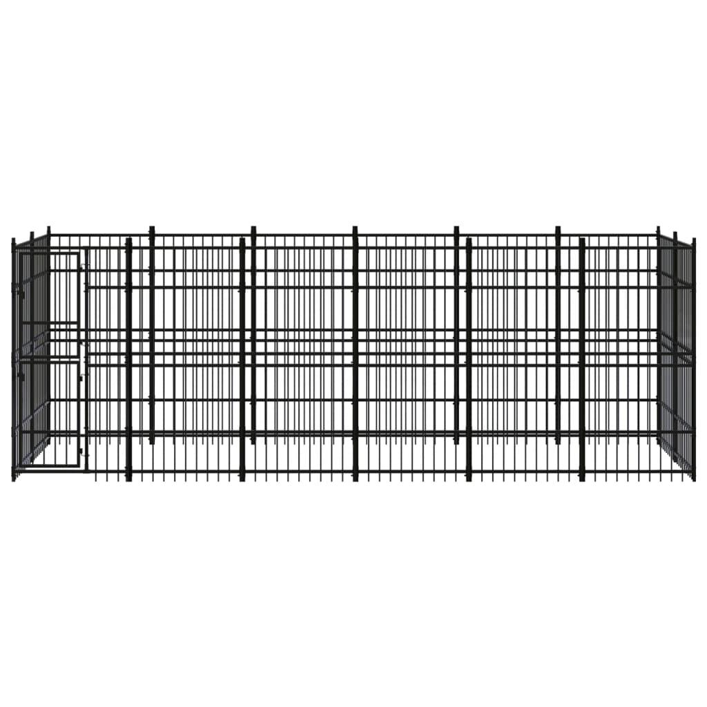 Outdoor Dog Kennel Steel 11.06 m²