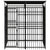 Outdoor Dog Kennel with Roof Steel 3.69 m²