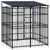 Outdoor Dog Kennel with Roof Steel 3.69 m²