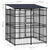 Outdoor Dog Kennel with Roof Steel 3.69 m²