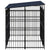 Outdoor Dog Kennel with Roof Steel 5.53 m²