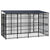 Outdoor Dog Kennel with Roof Steel 7.37 m²