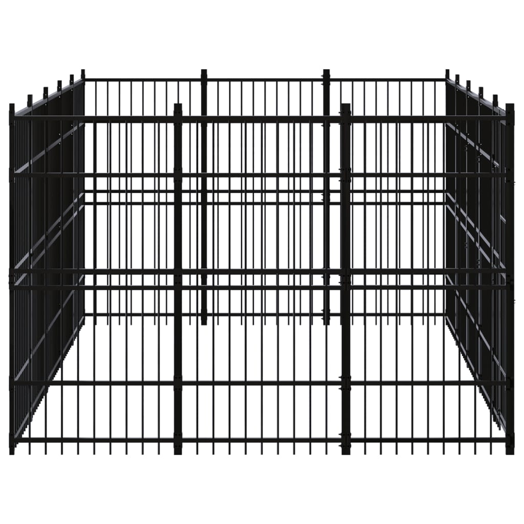 Outdoor Dog Kennel Steel 13.82 m²