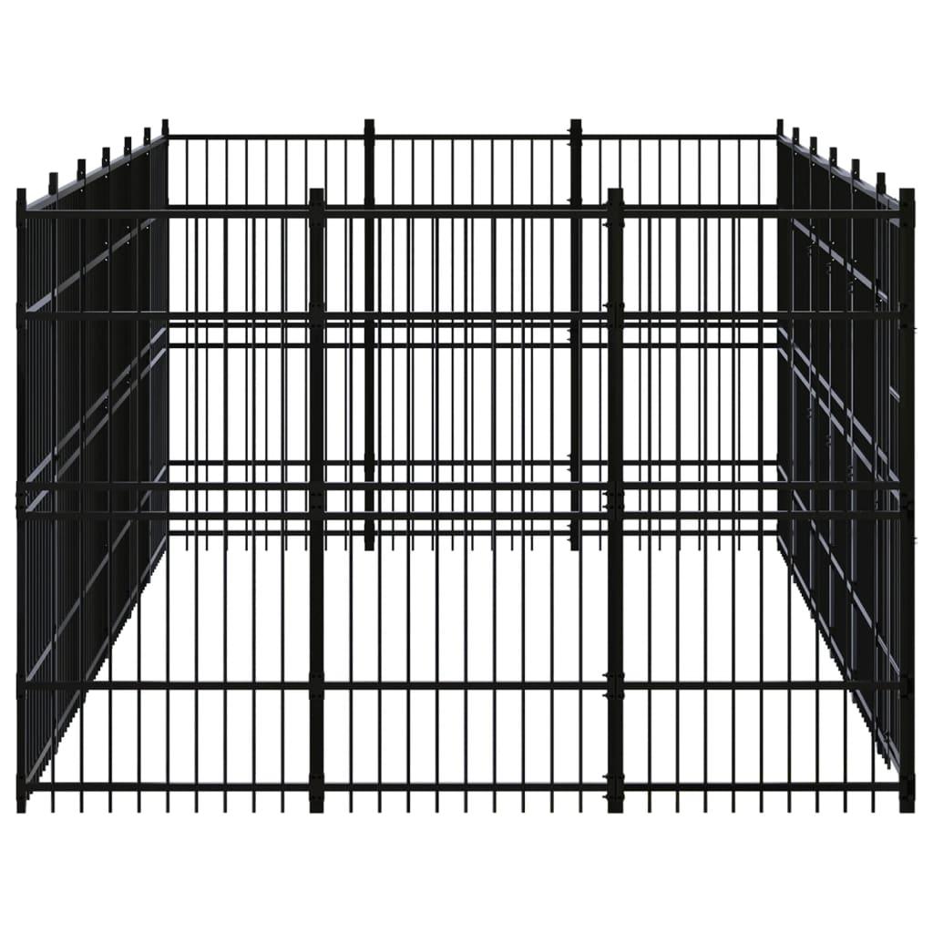 Outdoor Dog Kennel Steel 16.59 m²