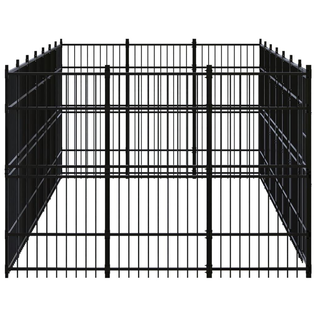 Outdoor Dog Kennel Steel 19.35 m²