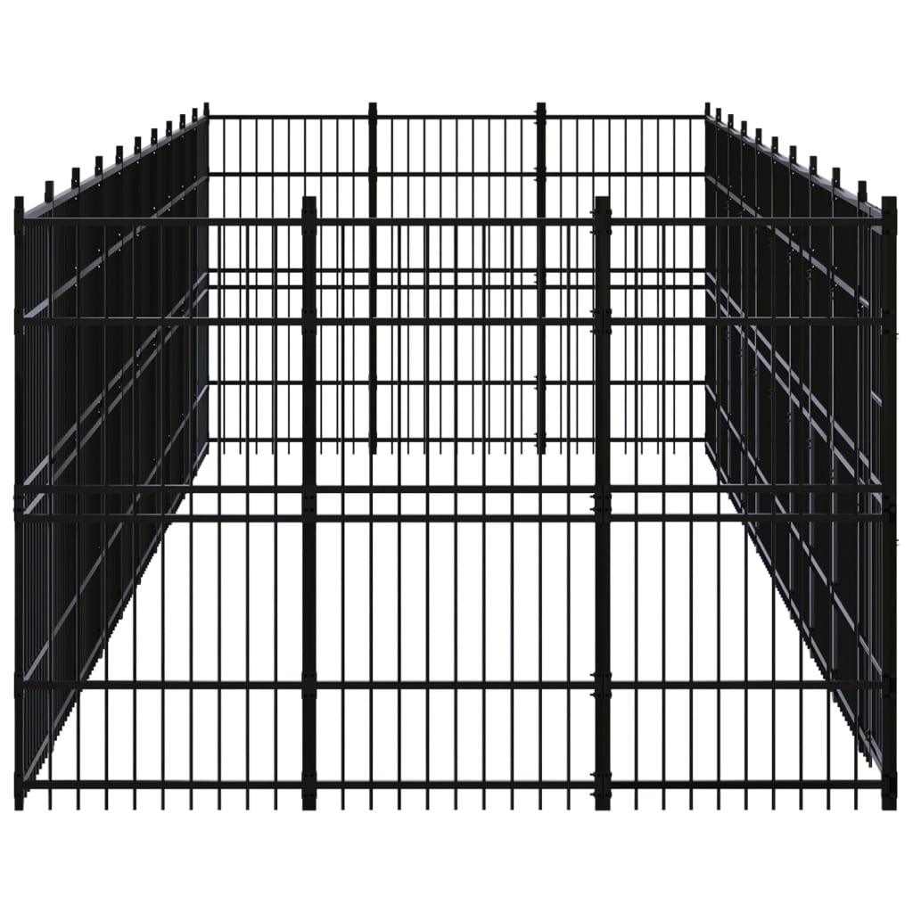 Outdoor Dog Kennel Steel 27.65 m²