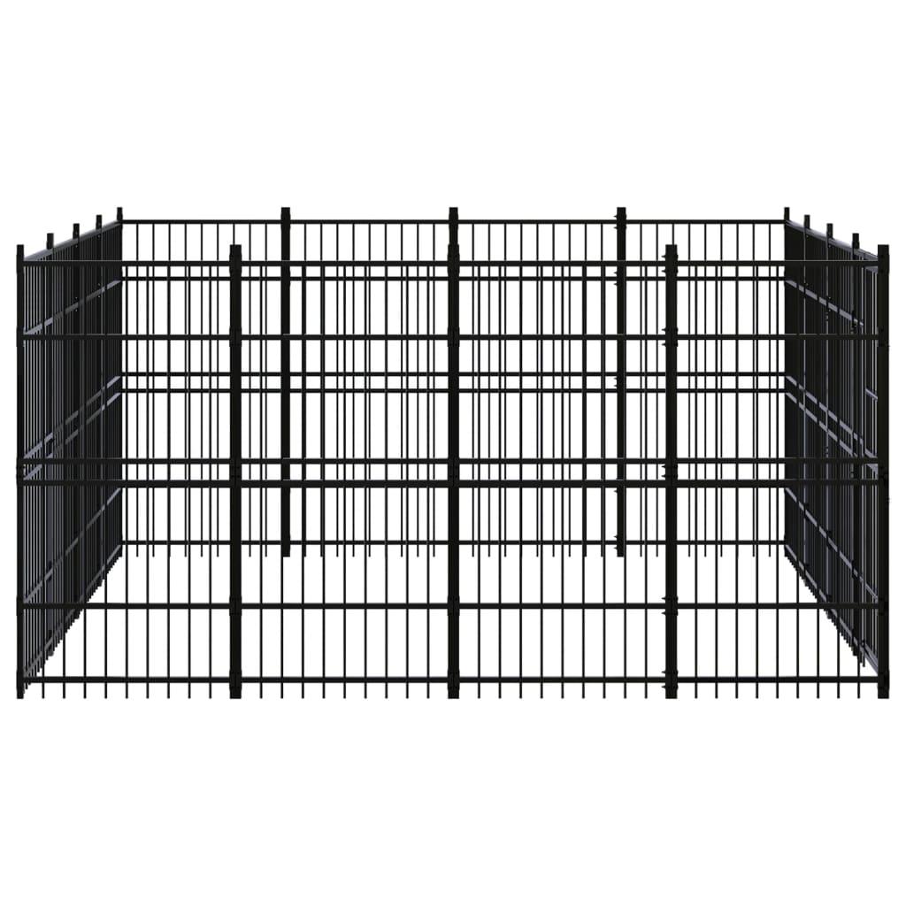 Outdoor Dog Kennel Steel 14.75 m²