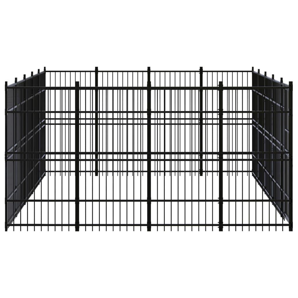 Outdoor Dog Kennel Steel 18.43 m²
