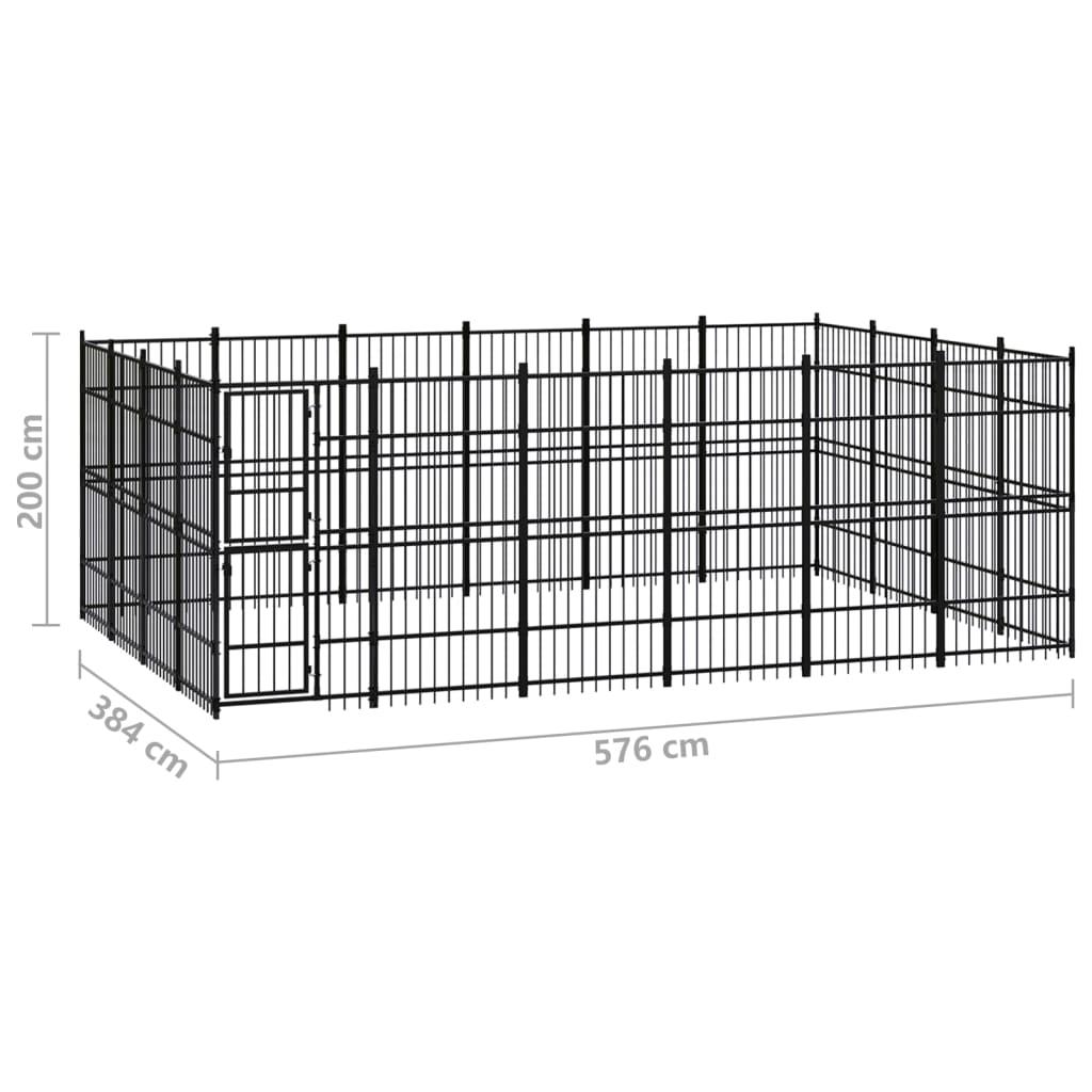 Outdoor Dog Kennel Steel 22.12 m²