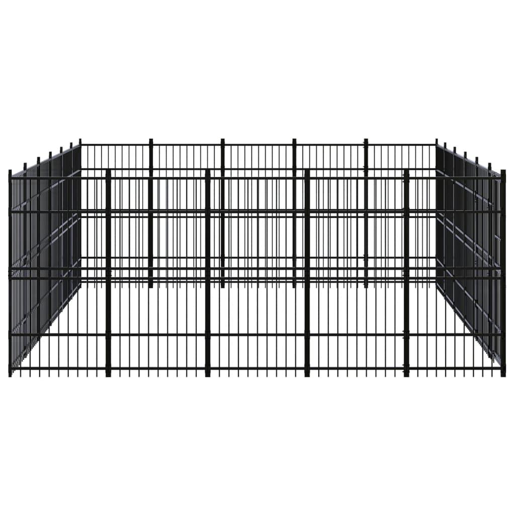 Outdoor Dog Kennel Steel 27.65 m²