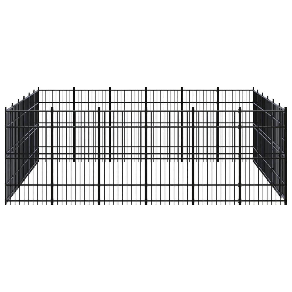Outdoor Dog Kennel Steel 33.18 m²