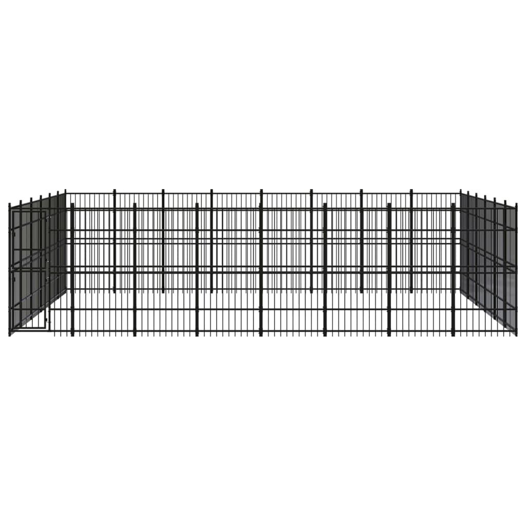 Outdoor Dog Kennel Steel 44.24 m²