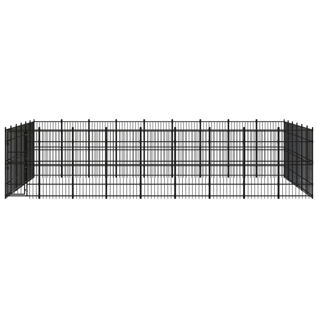 Outdoor Dog Kennel Steel 49.77 m²