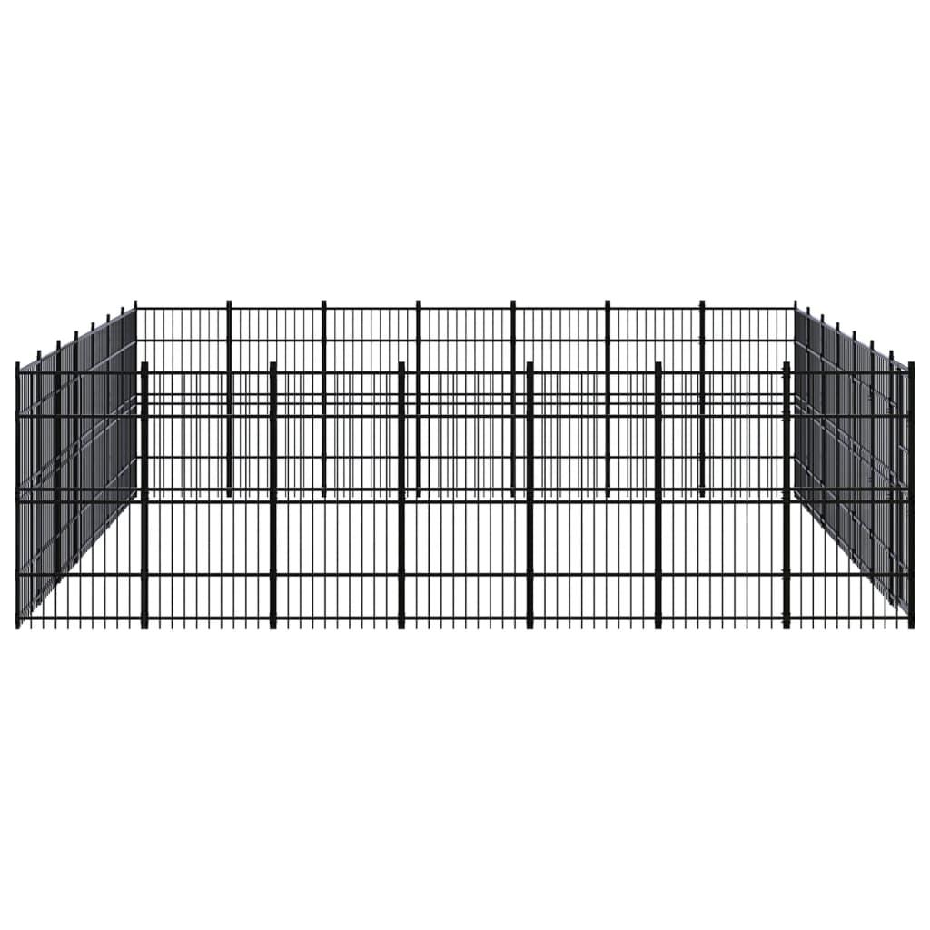 Outdoor Dog Kennel Steel 45.16 m²