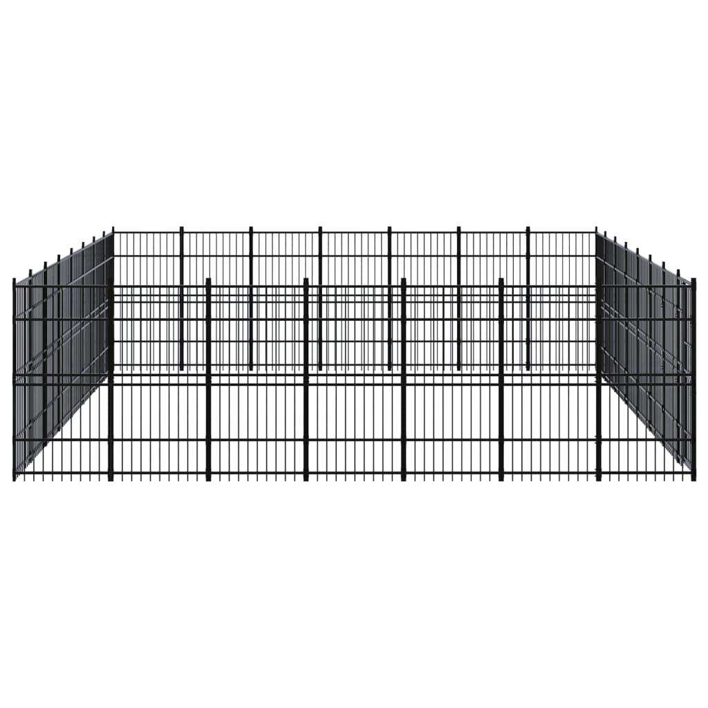 Outdoor Dog Kennel Steel 51.61 m²