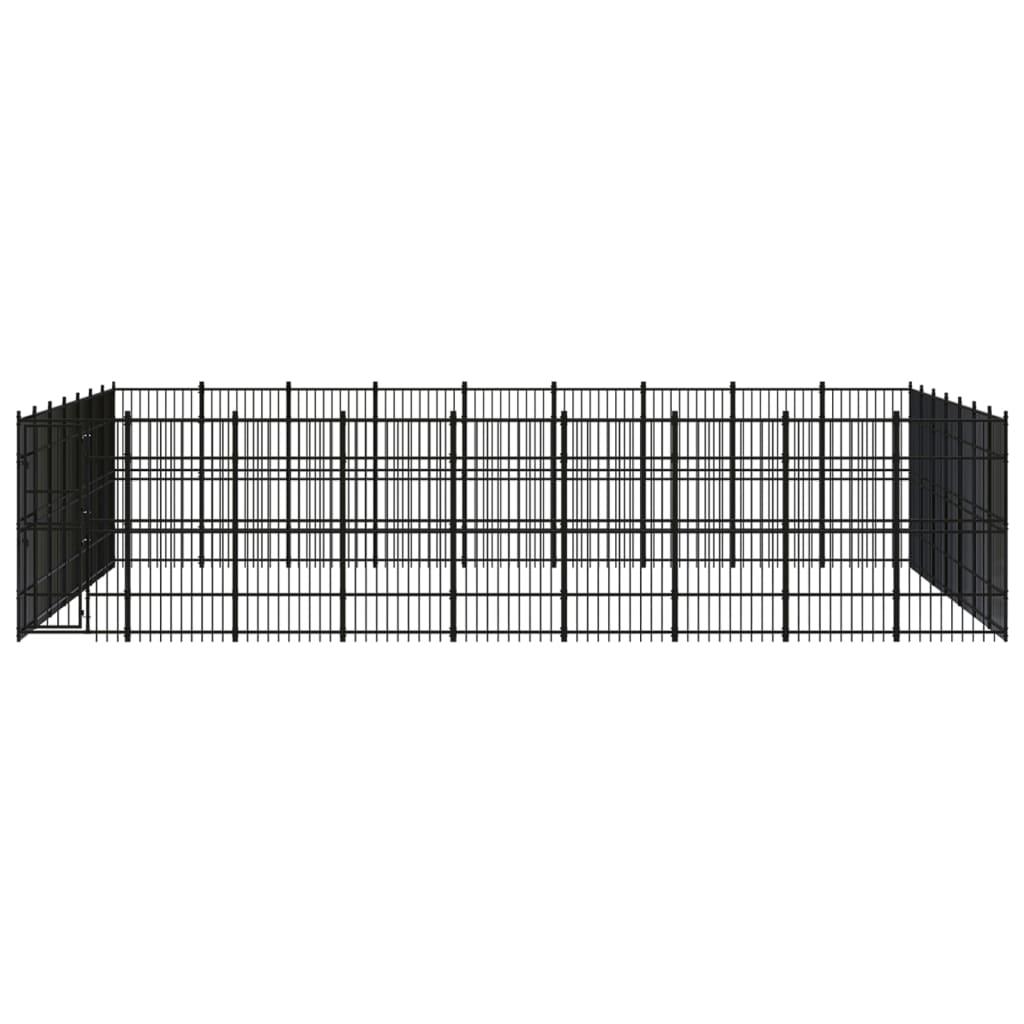 Outdoor Dog Kennel Steel 58.06 m²