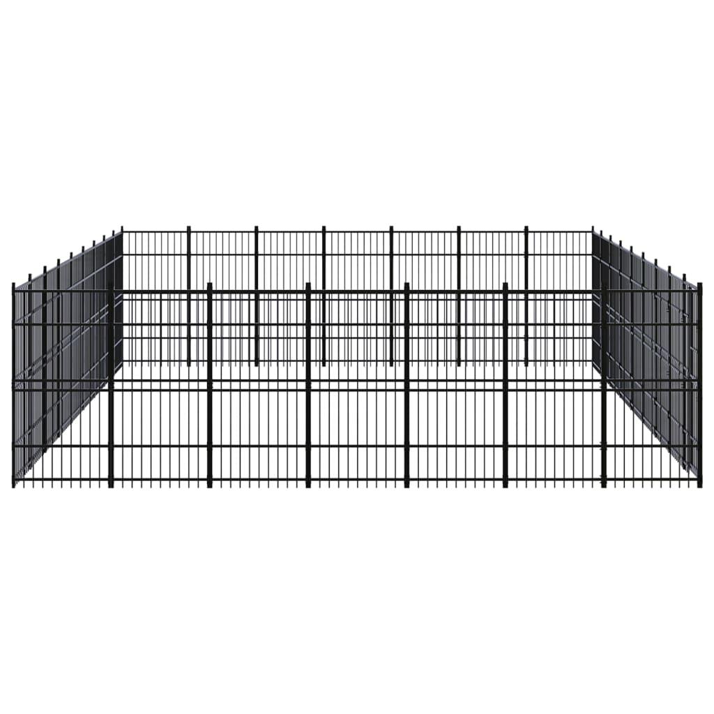 Outdoor Dog Kennel Steel 58.06 m²