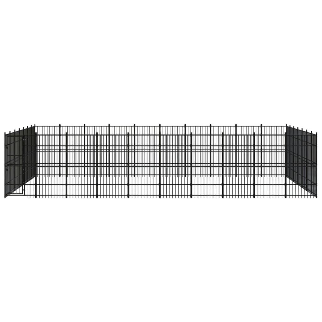 Outdoor Dog Kennel Steel 64.51 m²