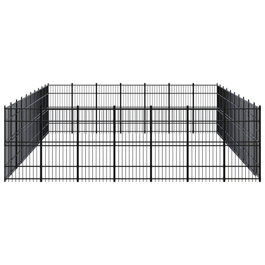 Outdoor Dog Kennel Steel 64.51 m²
