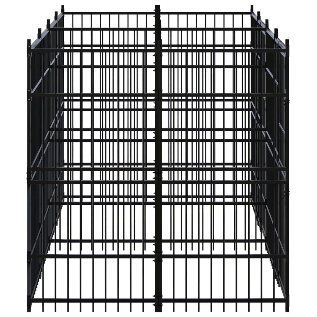 Outdoor Dog Kennel Steel 7.37 m²