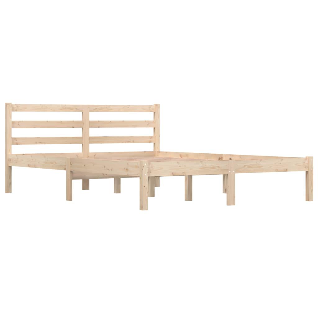 Bed Frame Solid Wood Pine 135x190 cm 4FT6 Double
